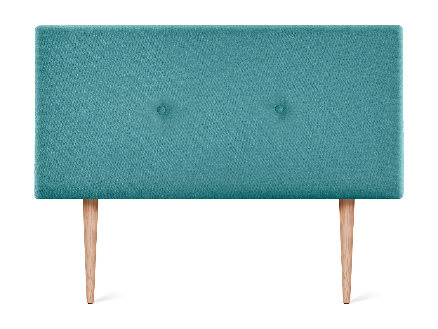 DHOME Aqualine Stoff Kopfteil glatt mit Knöpfen 95x105cm Mit Beinen Betten 90 - Türkis