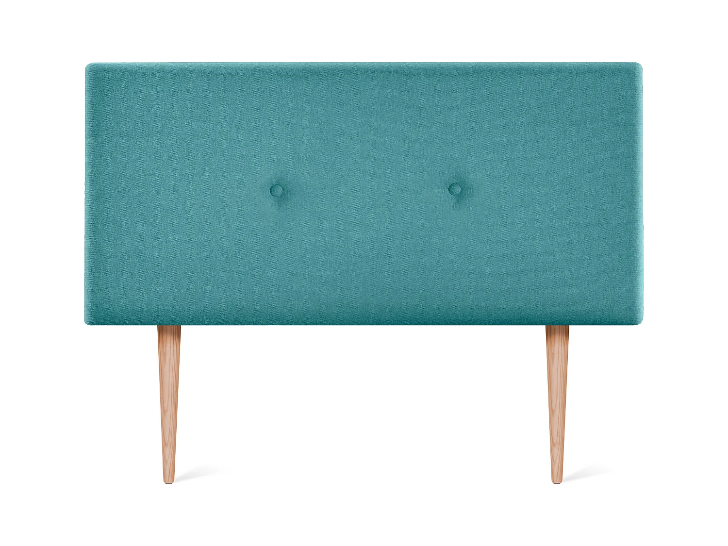 DHOME Testiera in de Tessuto Aqualine Liscio con bottoni 95x105cm Con le gambe Letti 90 - Turchese