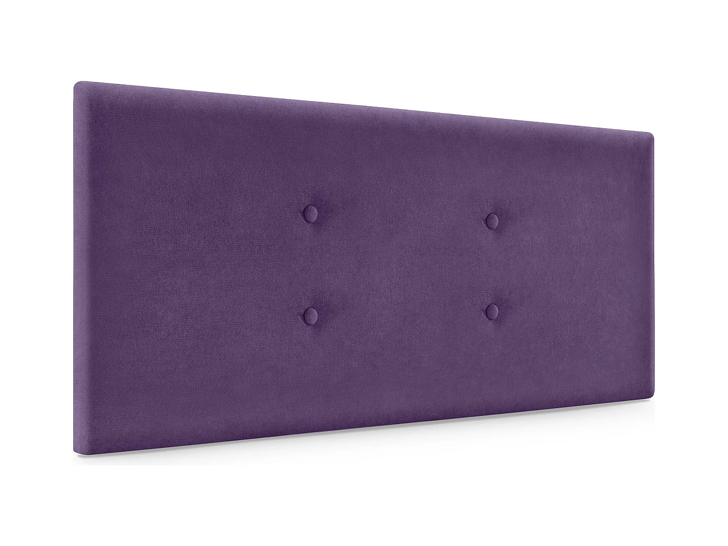 DHOME Tête de lit en tissu Aqualine avec 2 rangées de boutons 110x50cm Lits 105 - Lila