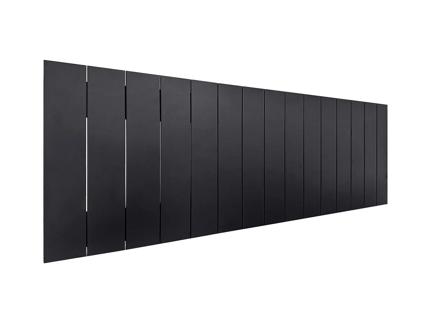 DHOME Recyceltes Holz-Kopfteil MDF Vertikale Palettenform 145x46 Betten 135/140 - Massiv Schwarz
