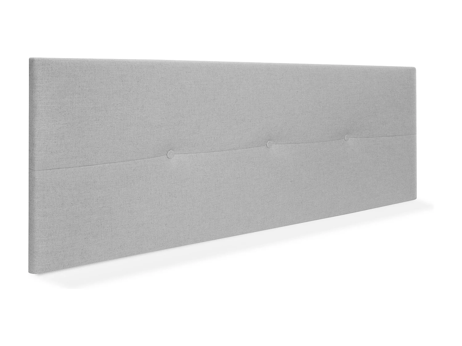 DHOME Natuurlijk linnen hoofdeinde met knopen 135x50cm bedden 120/135 - Lichtgrijs