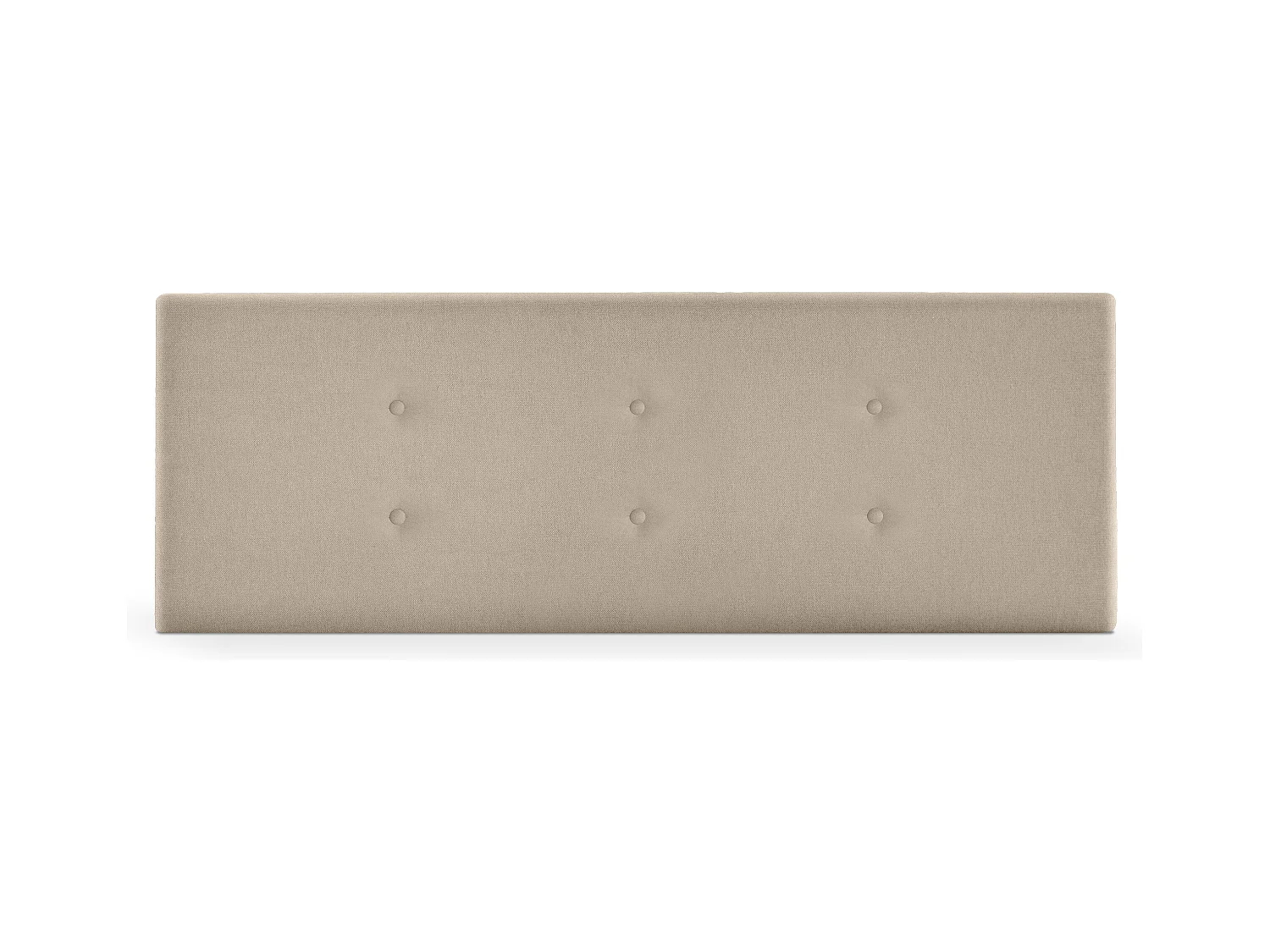 DHOME Tête de lit en tissu Aqualine avec 2 rangées de boutons 160x50cm Lits 150/160 - Beig