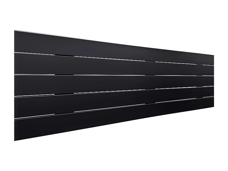 DHOME Recyceltes Holz-Kopfteil MDF Horizontal Pallet Style 145x46cm Betten 135/140 - Massiv Schwarz