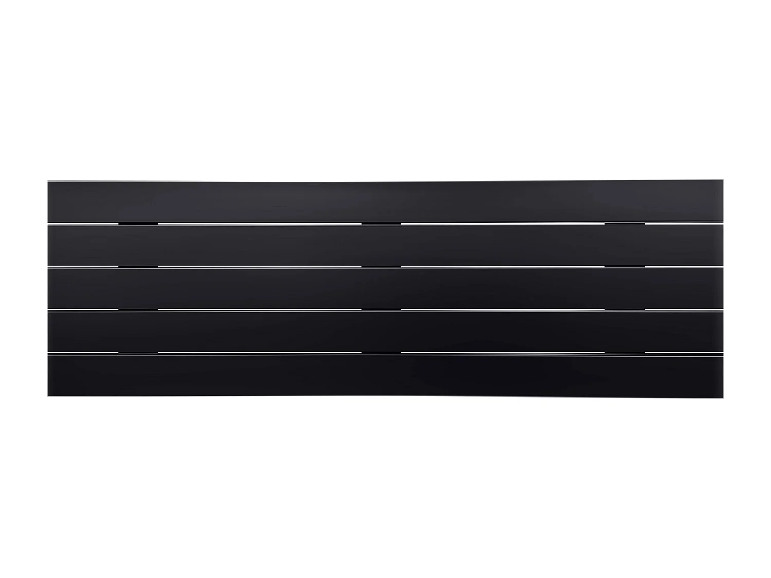 DHOME Recyceltes Holz-Kopfteil MDF Horizontal Pallet Style 145x46cm Betten 135/140 - Massiv Schwarz