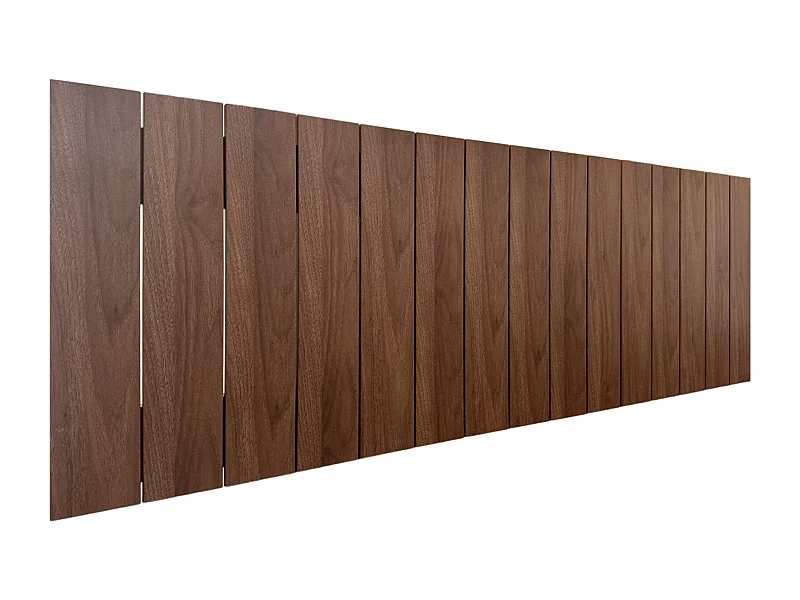 DHOME Gerecycled DM houten hoofdeinde verticale palletstijl 150x46cm bedden 150 - Walnoothout