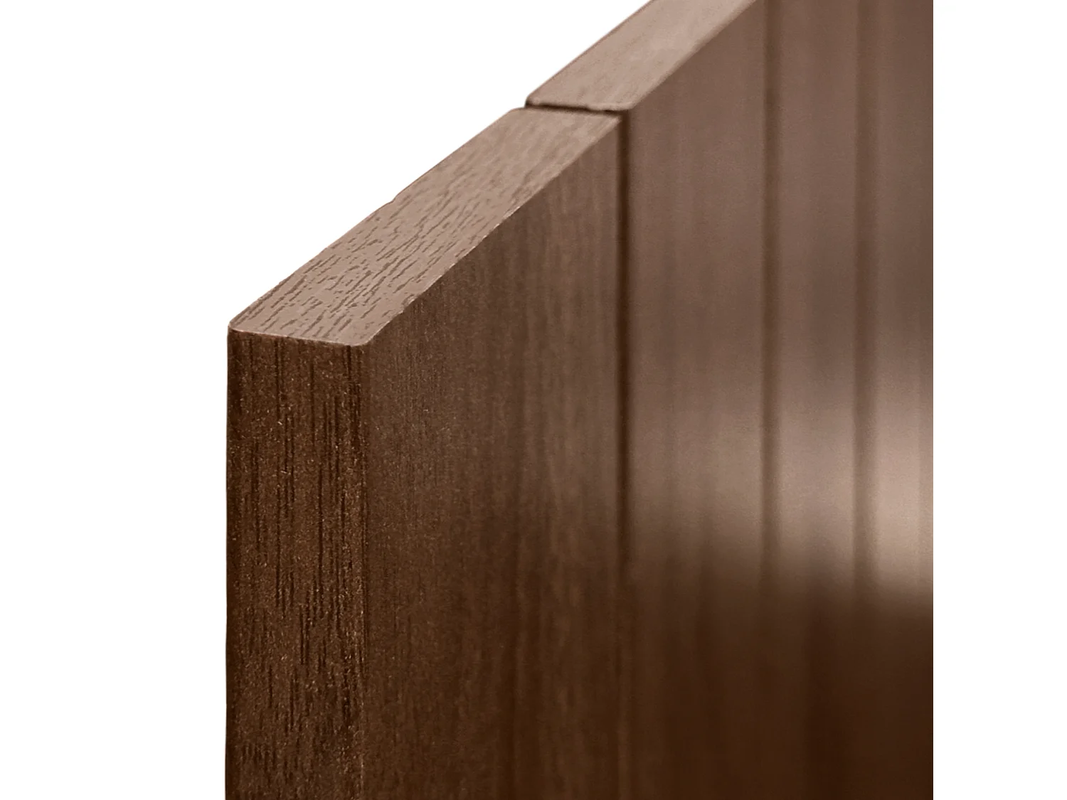 DHOME Tête de lit en bois recyclé MDF Vertical Pallet Style 150x46 Lits 150 - Bois Noyer