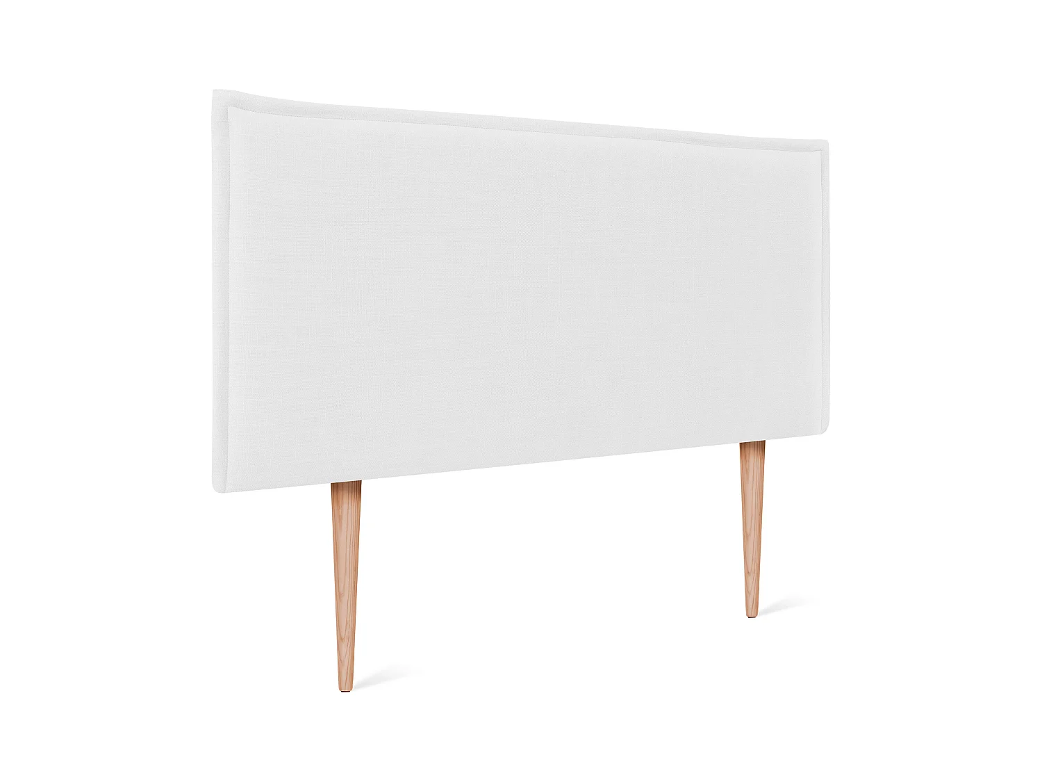 DHOME Tête de lit en lin naturel lisse avec garniture 90x105cm avec pieds Lits 80/90 - Blanc