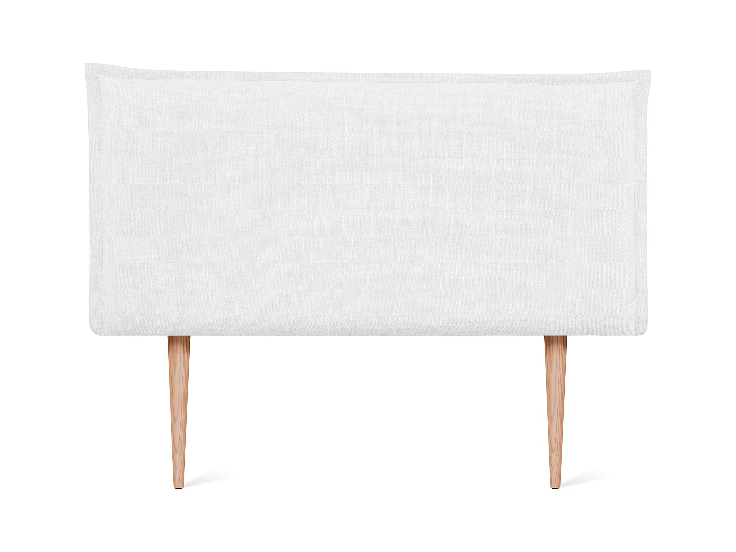 DHOME Tête de lit en lin naturel lisse avec garniture 90x105cm avec pieds Lits 80/90 - Blanc