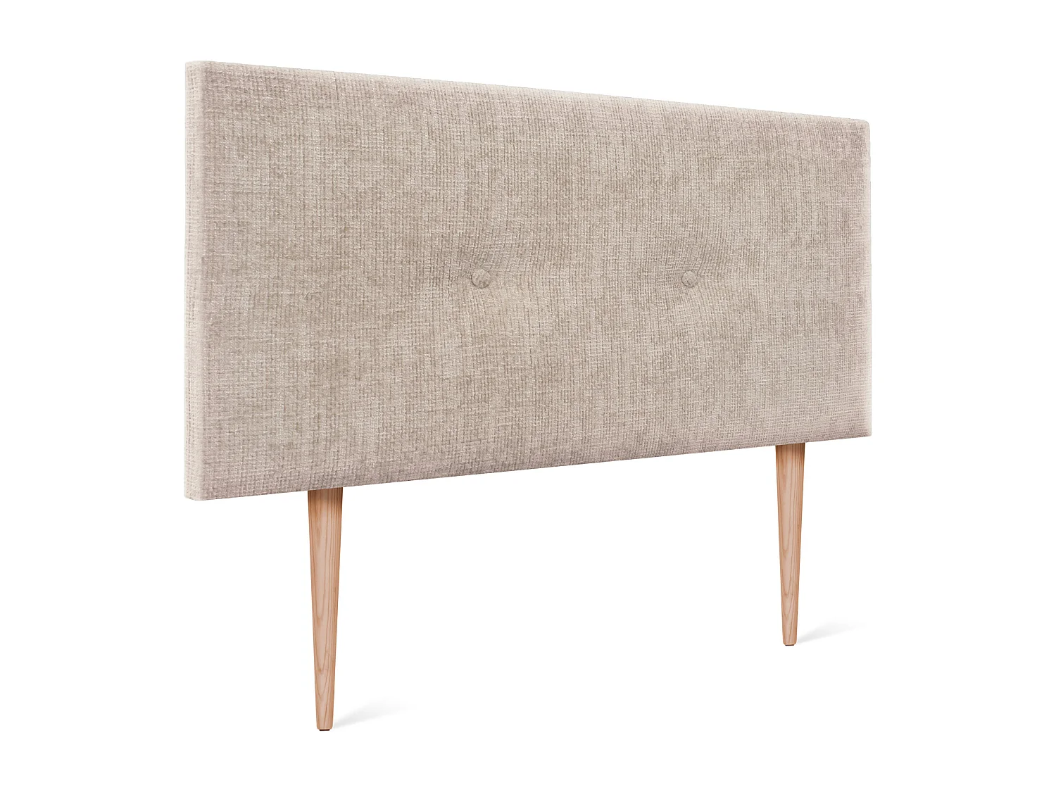 DHOME Tête de lit en laine naturelle avec Boutons 110x105cm avec pieds Lits 105 - Beig