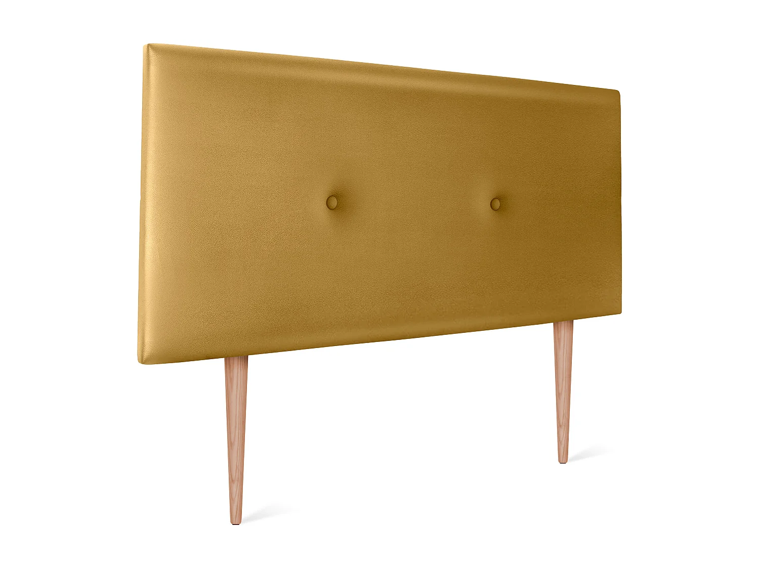 DHOME Kopfteil aus glattem Kunstleder mit Knöpfen 105x105cm Mit Beinen Betten 105 - Dorado