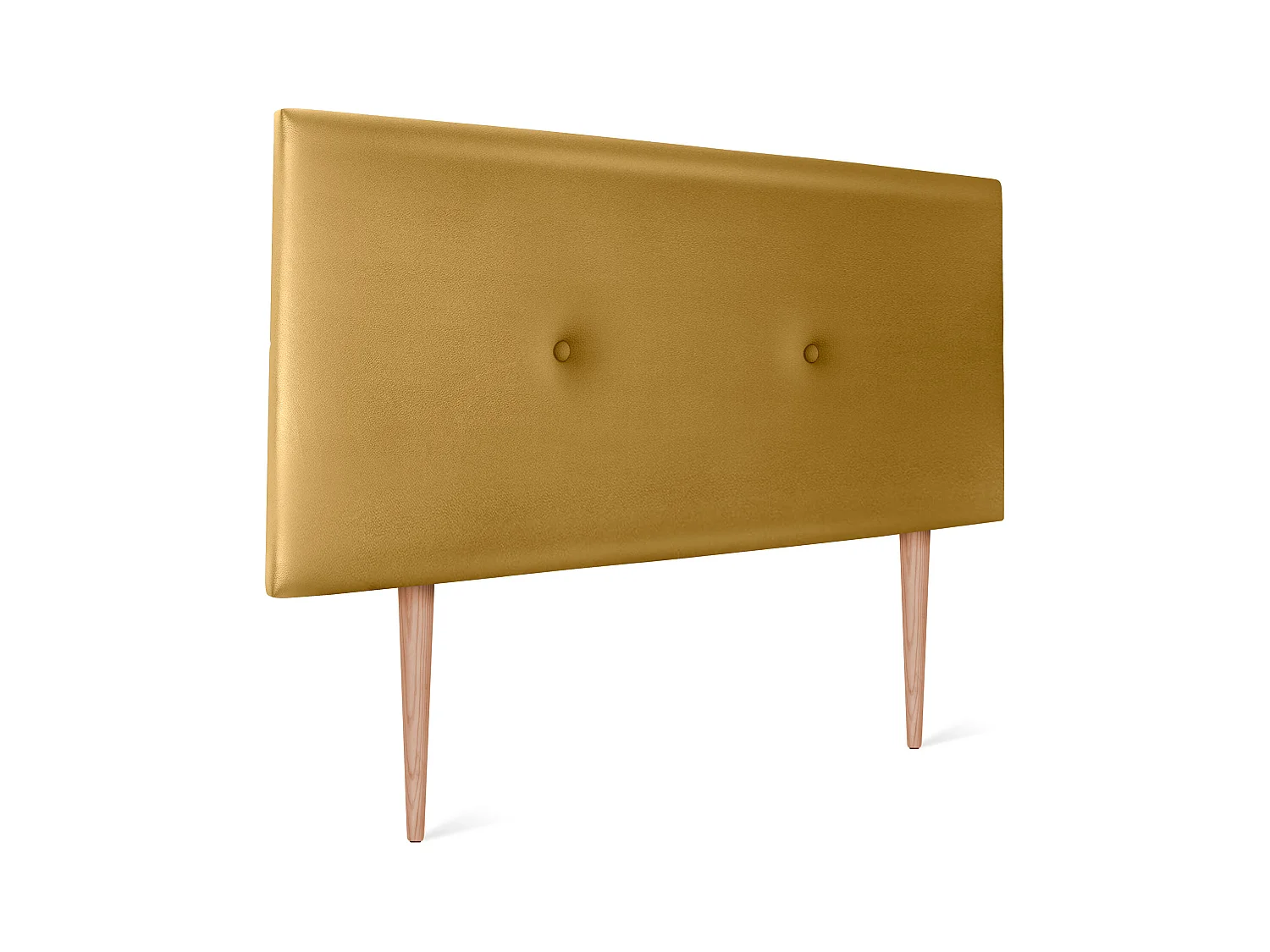 DHOME Tête de lit simili cuir lisse avec Boutons 105x105cm avec pieds Lits 105 - Doré
