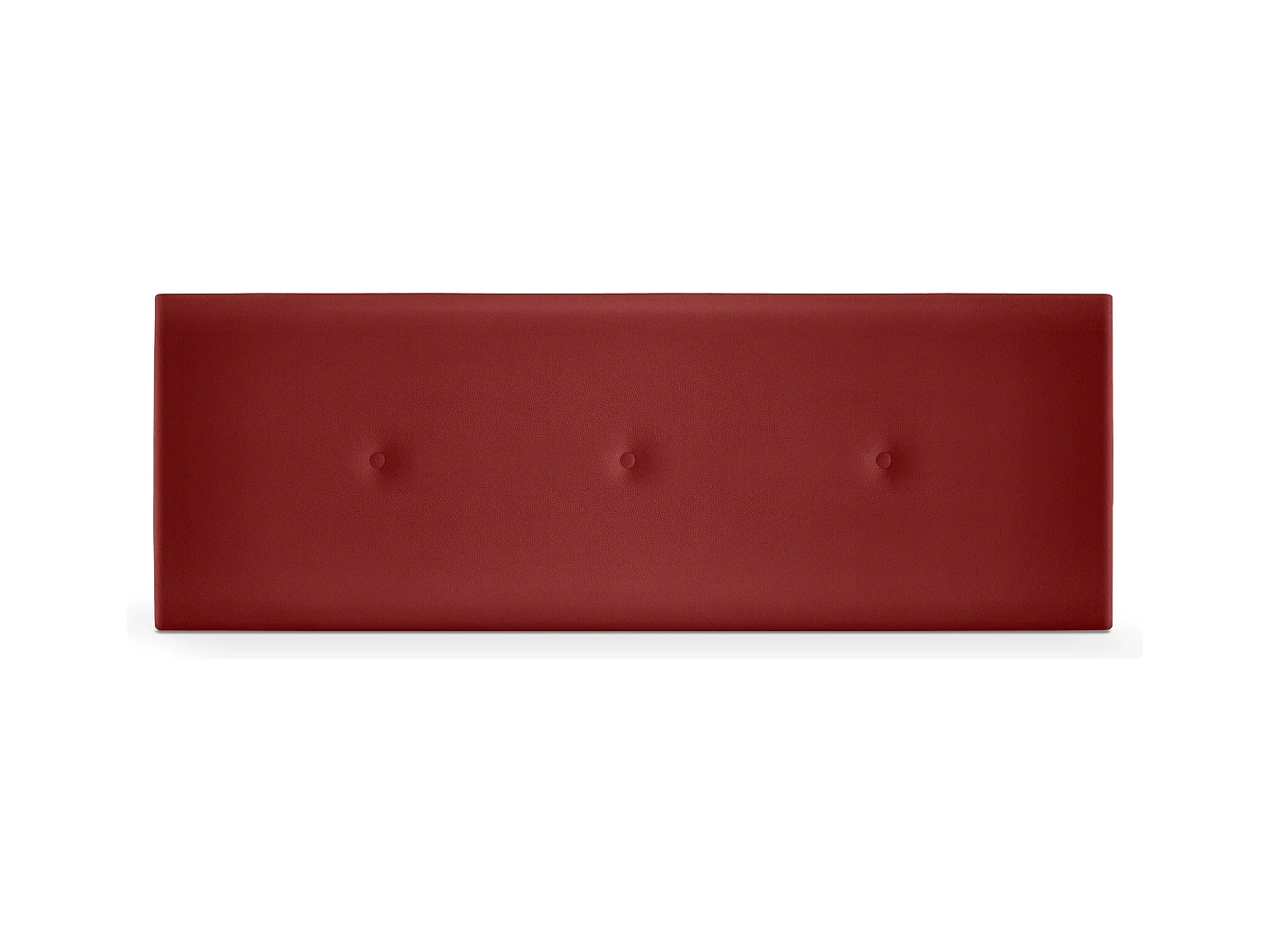 DHOME Tête de lit simili cuir lisse avec Boutons 145x50cm Lits 135/140 - Rouge