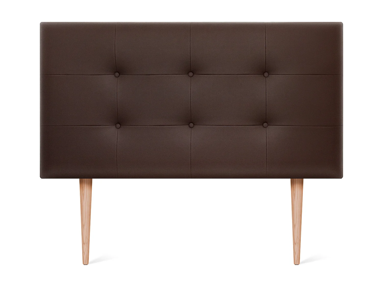 DHOME Testiera capitonnè in ecopelle 90x115 cm con gambe letto 80/90 - Cioccolato