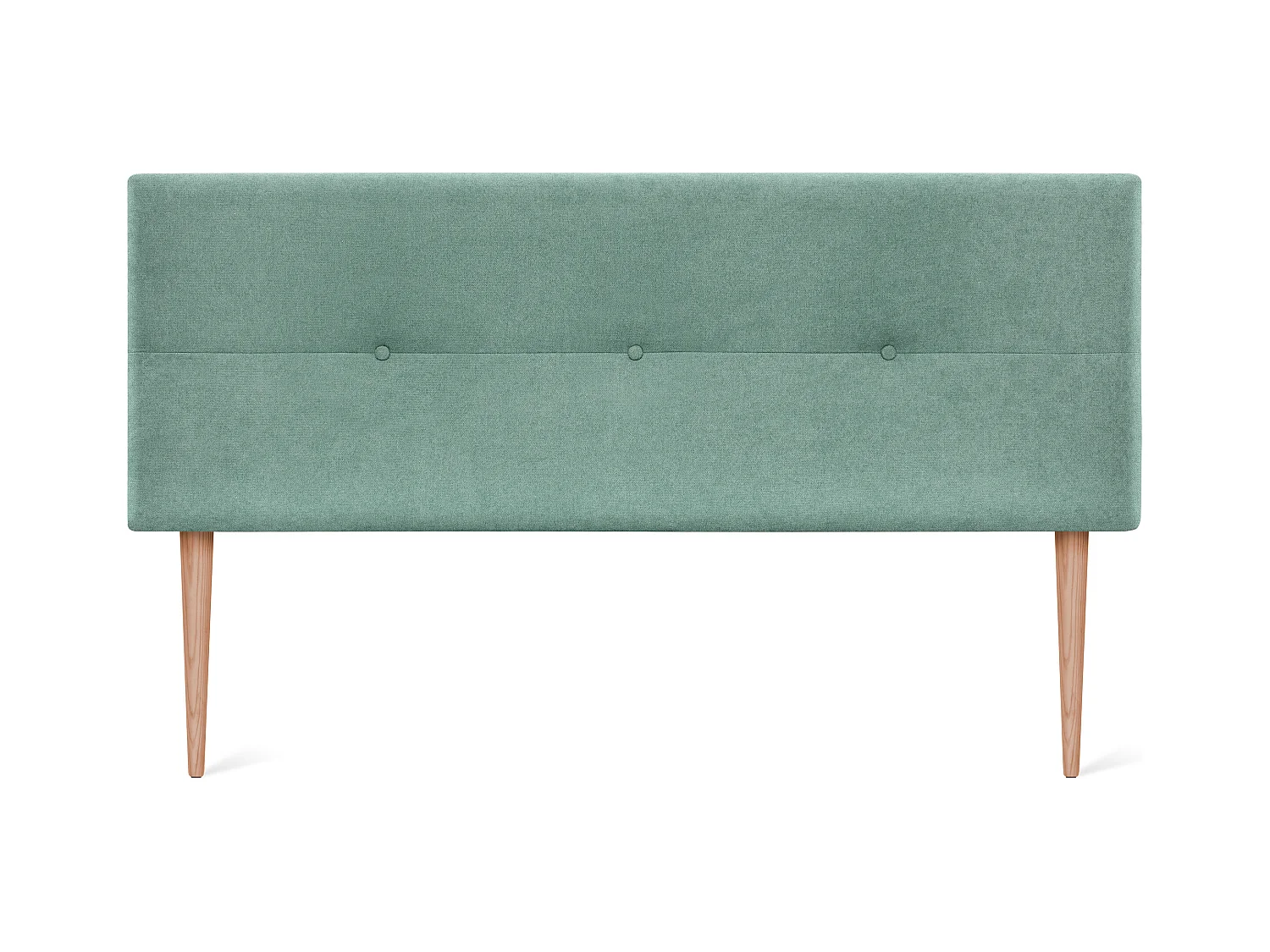 DHOME Tête de lit en tissu Aqualine avec Boutons 135x105cm avec pieds Lits 120/135 - Vert d'eau