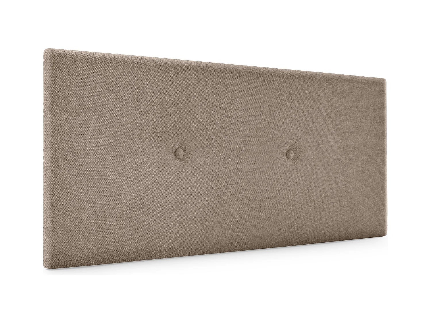 DHOME Tête de lit en tissu Aqualine lisse avec Boutons 95x50cm Lits 90 - Terre
