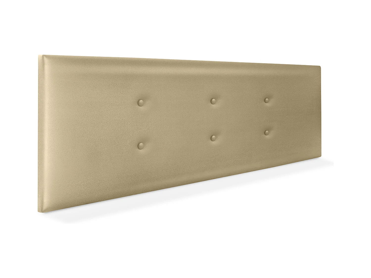 DHOME Tête de lit similicuir avec 2 rangées de boutons 135x50cm Lits 120/135 - Champagne