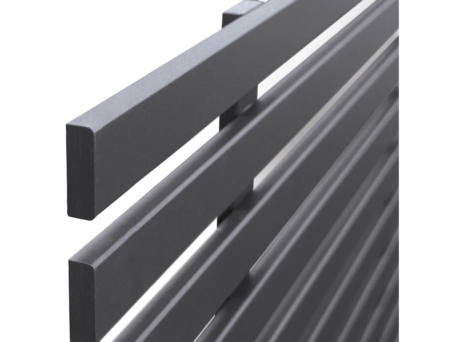 DHOME Recyceltes Holz-Kopfteil MDF Japanischer Stil 145x46cm Betten 135/140 - Massiv Grau