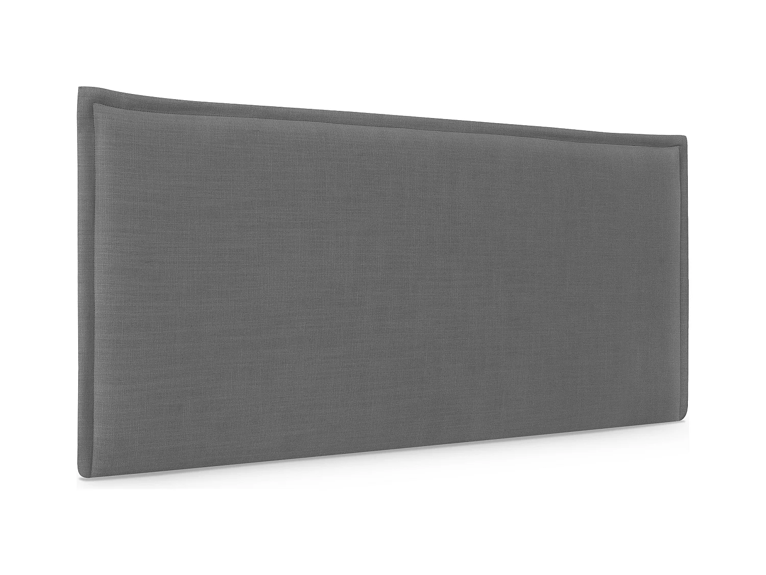 DHOME Tête de lit en lin naturel lisse avec garniture 90x50cm Lits 80/90 - Gris foncé