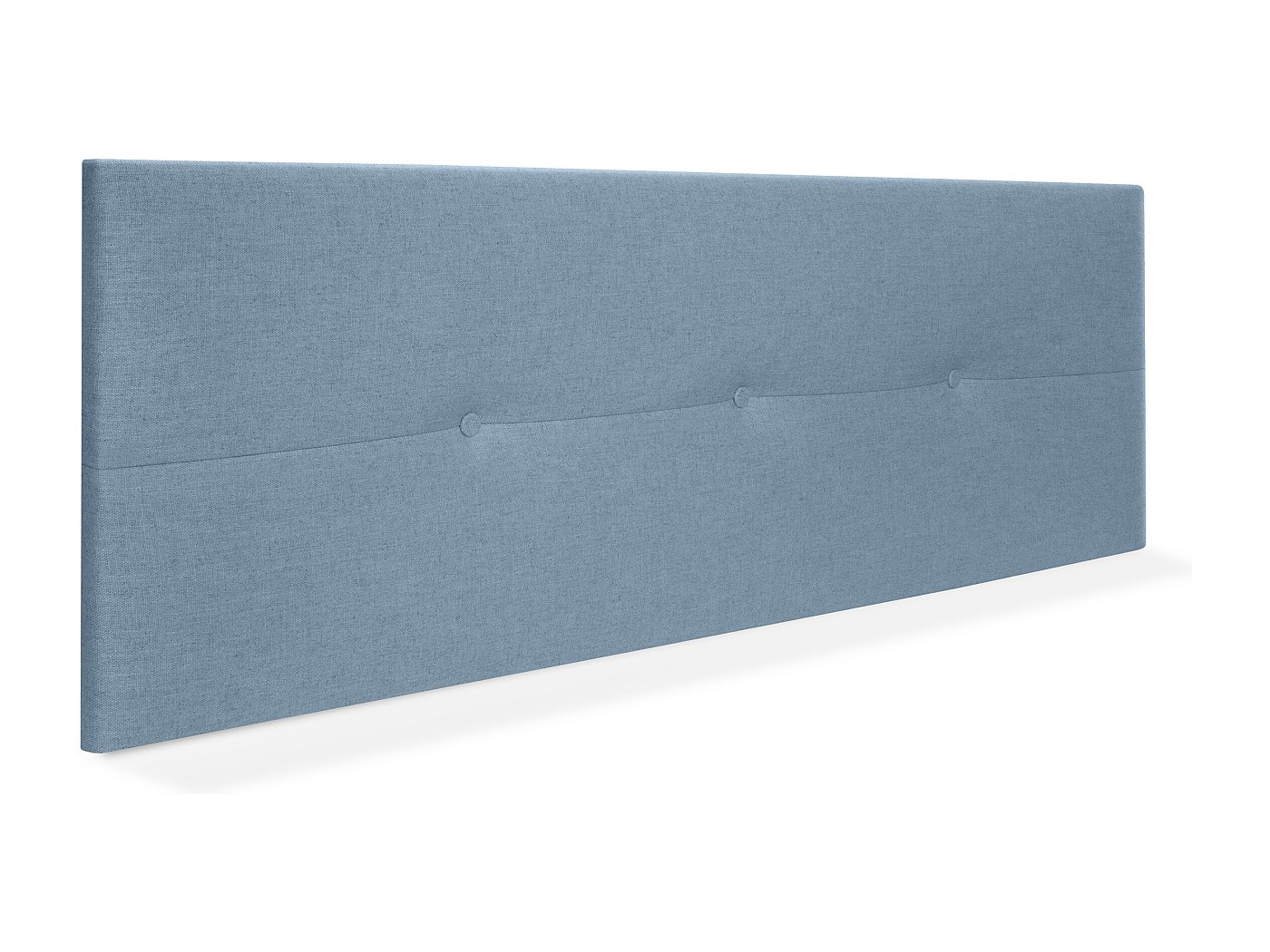DHOME Effen corduroy hoofdeinde 160x105 met bedpoten 150/160 - Blauw
