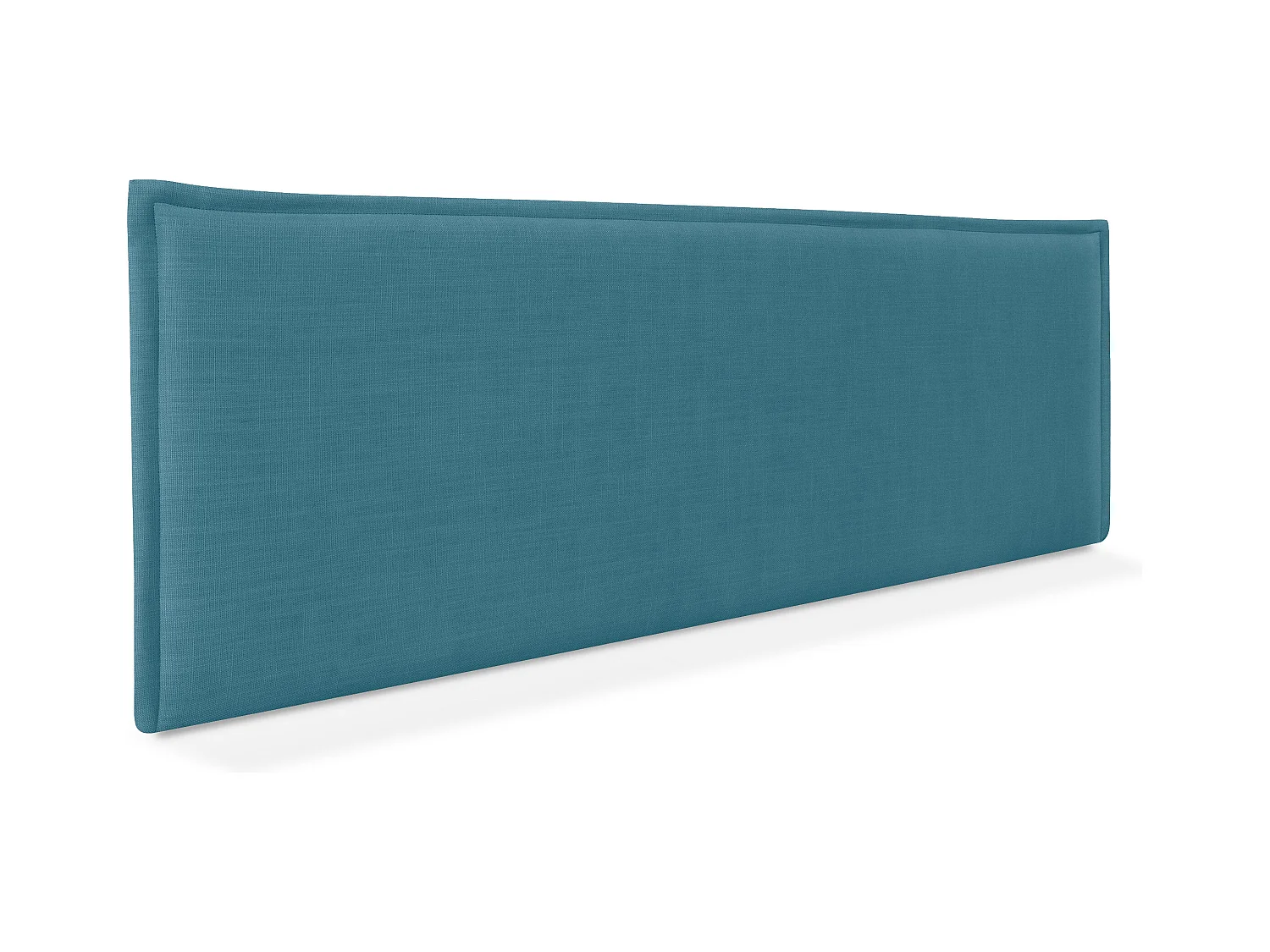 DHOME Tête de lit en lin naturel lisse avec garniture 145x50cm Lits 135/140 - Turquoise