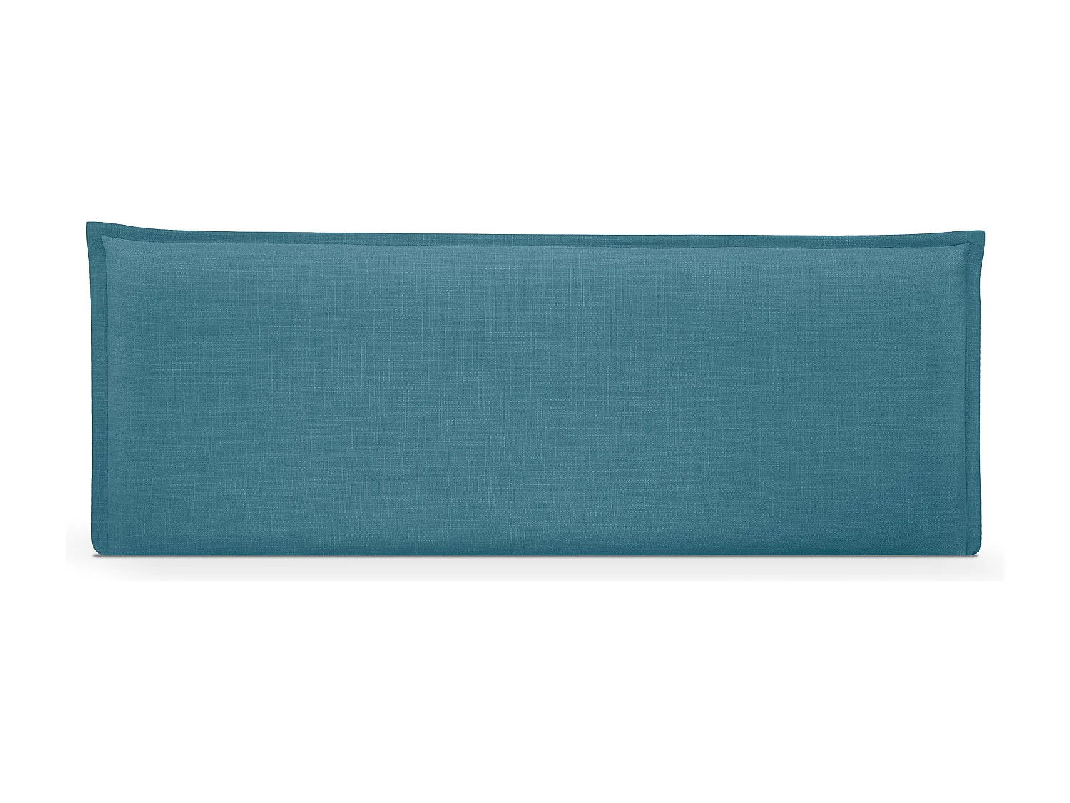 DHOME Tête de lit en lin naturel lisse avec garniture 145x50cm Lits 135/140 - Turquoise
