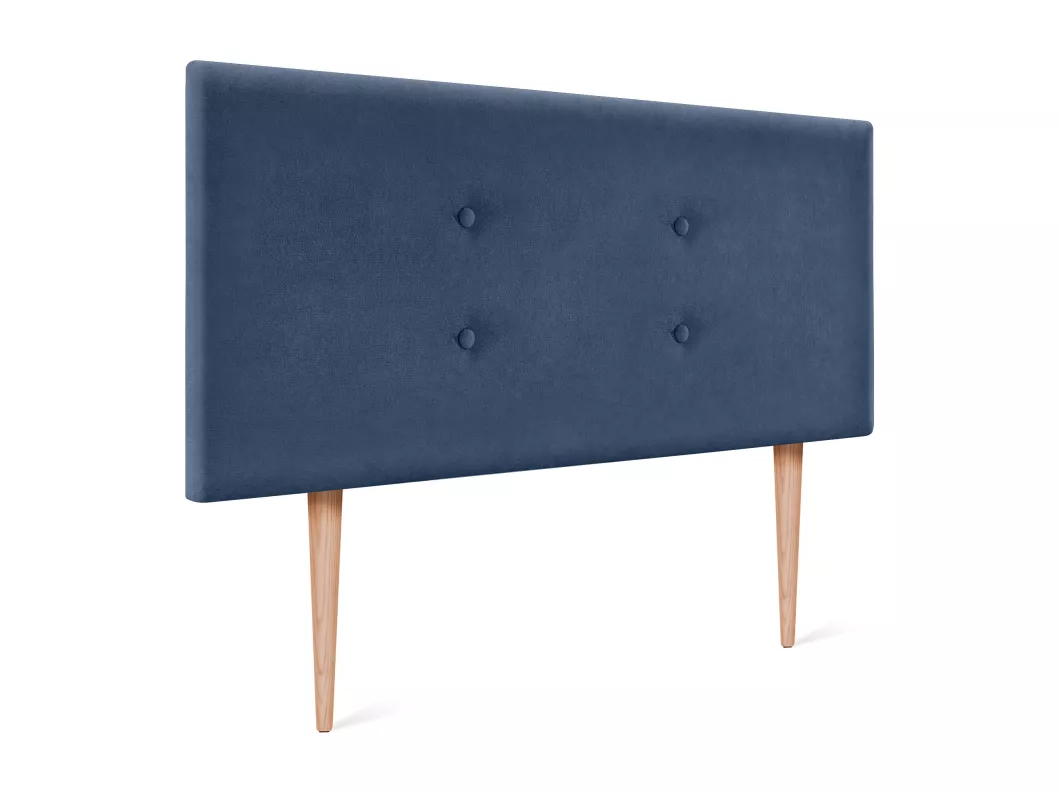 Kauf Unique DHOME Aqualine Stoff-Kopfteil mit 2 Reihen von Knöpfen 95x105cm Mit Beinen Betten 90 - Blau