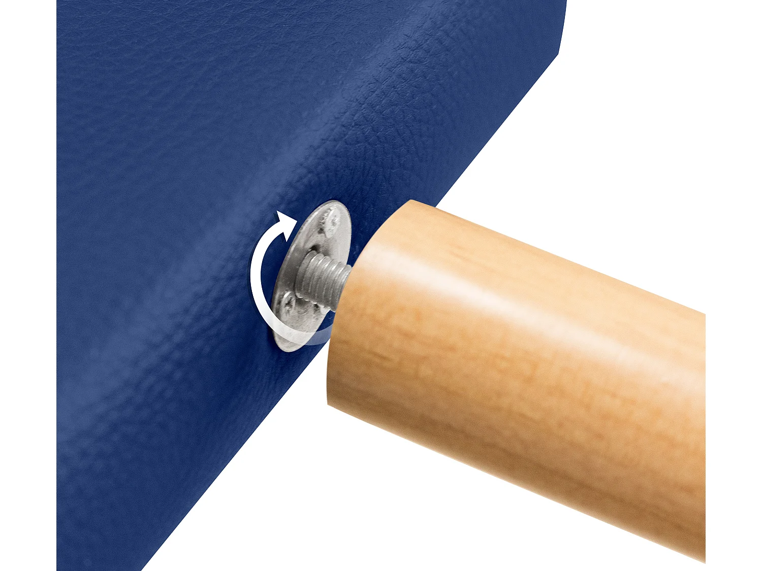 DHOME Testiera in de Similpelle Liscia 95x105cm Con le gambe Letti 90 - Blu