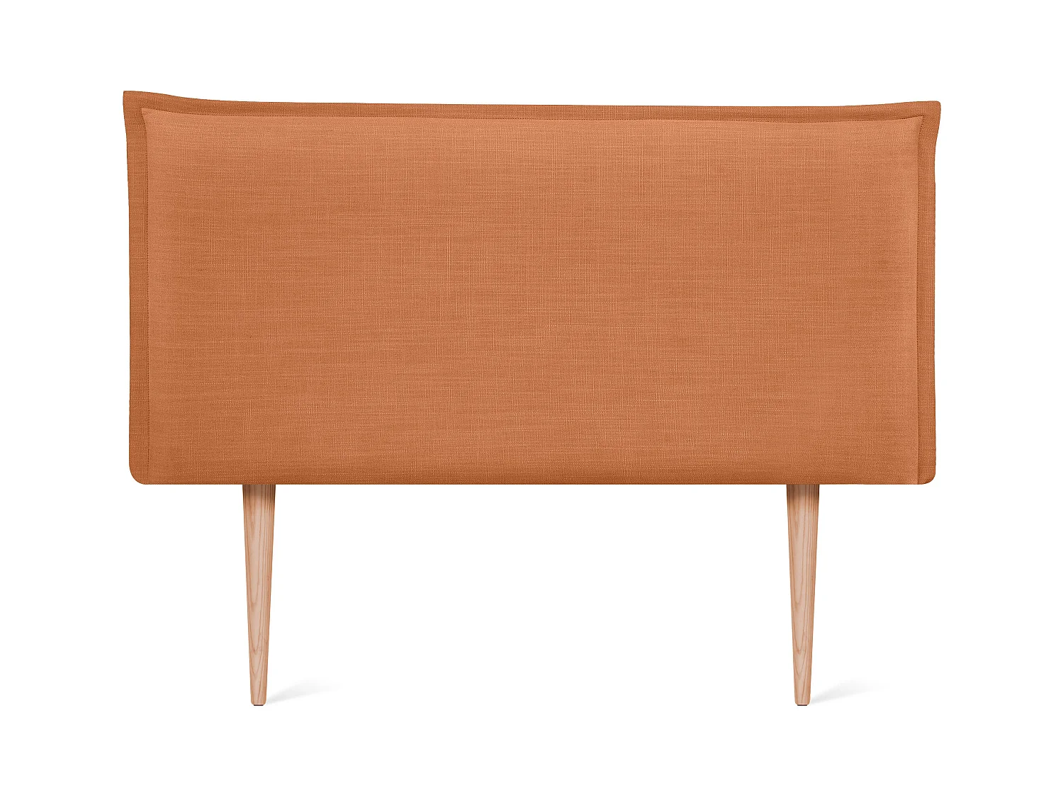DHOME Tête de lit en lin naturel lisse avec garniture 95x105cm avec pieds Lits 90 - Orange