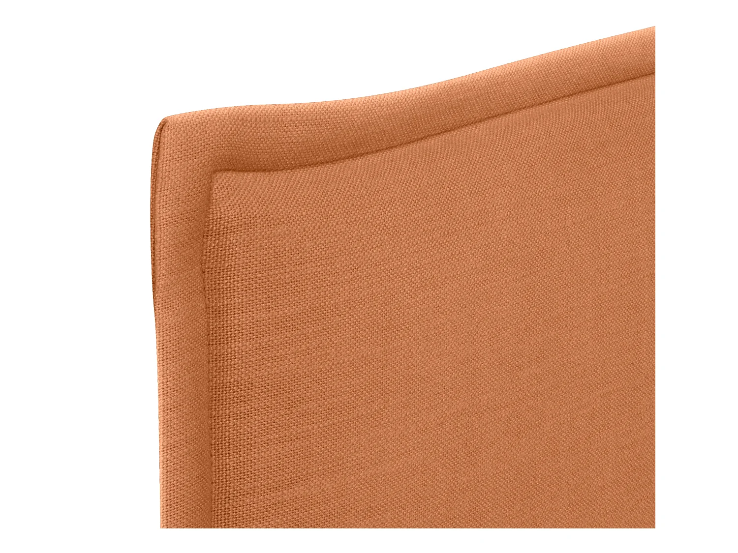 DHOME Tête de lit en lin naturel lisse avec garniture 95x105cm avec pieds Lits 90 - Orange