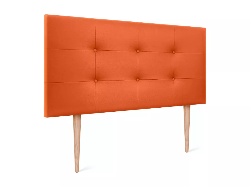 Kauf Unique DHOME getuftetes Kunstleder-Kopfteil 90 x 115 cm mit Bettbeinen 80/90 – Orange