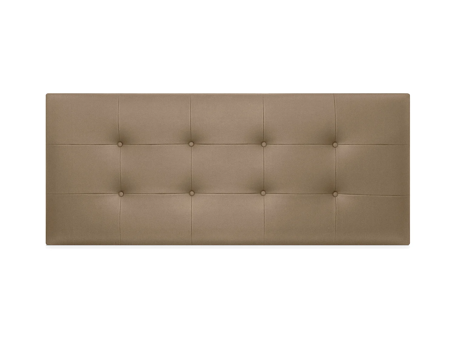 DHOME getuftetes Kunstleder-Kopfteil 135 x 60 cm für 120/135 Betten – Hellbraun