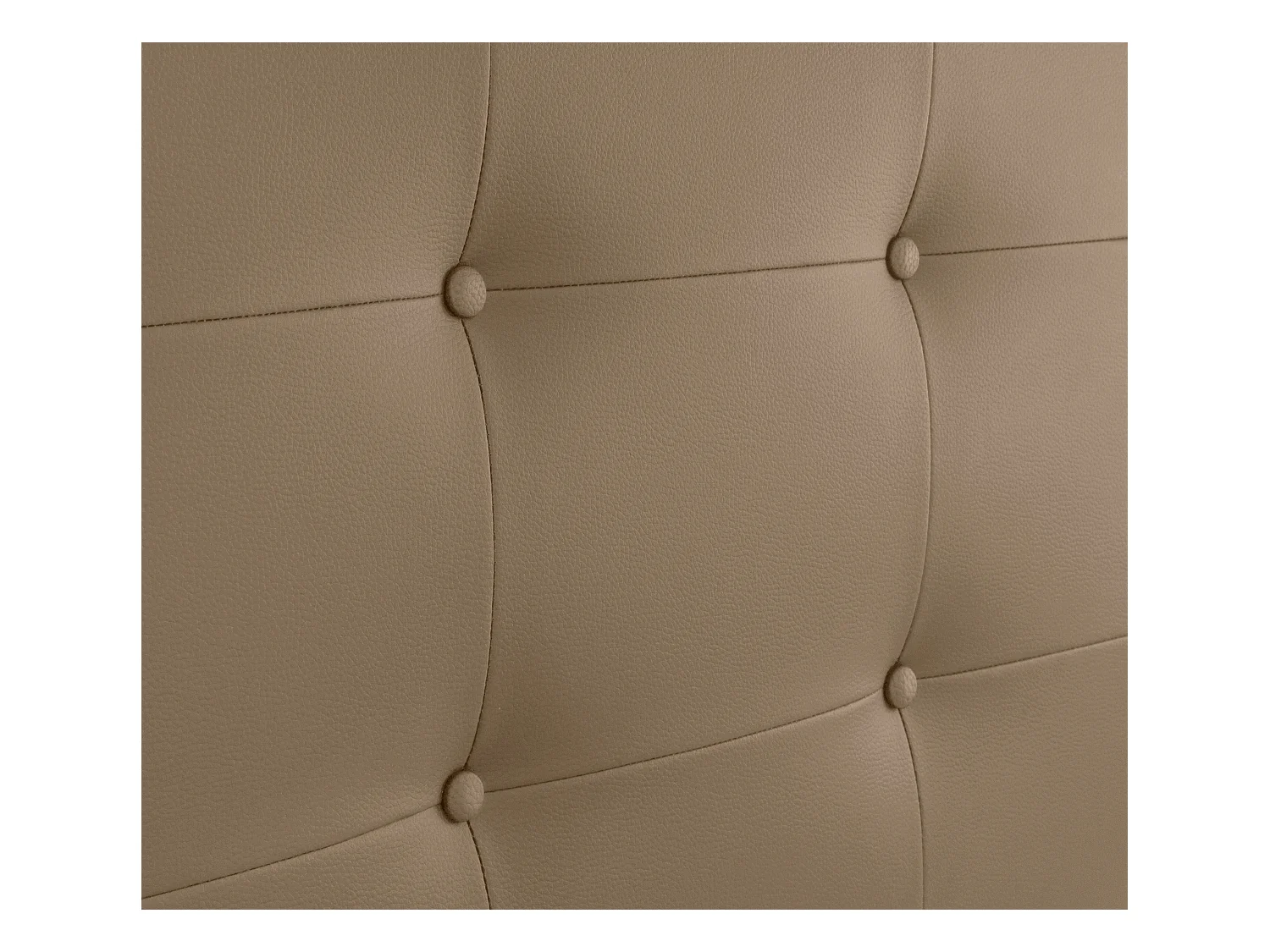 DHOME getuftetes Kunstleder-Kopfteil 135 x 60 cm für 120/135 Betten – Hellbraun