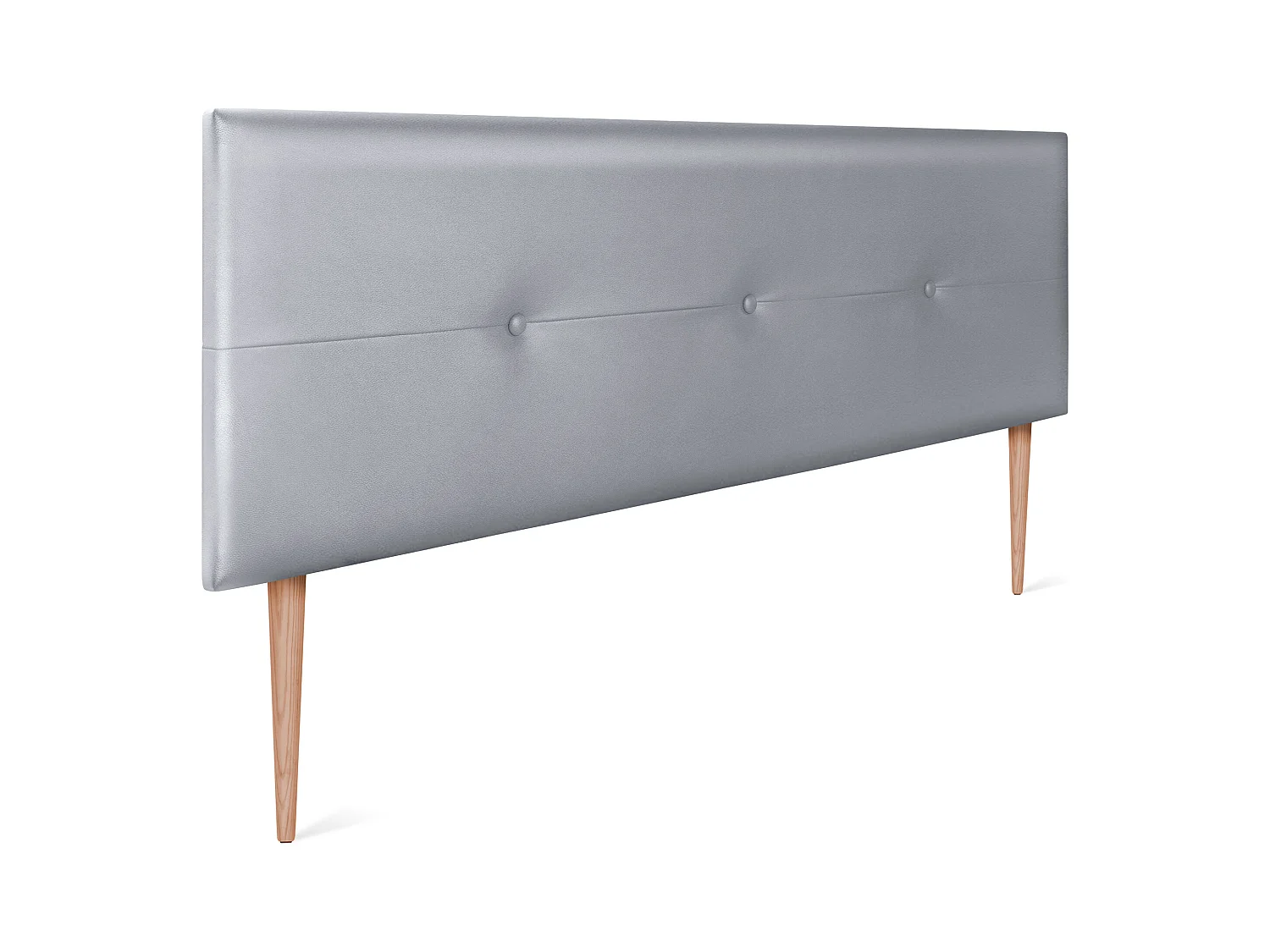 DHOME Tête de lit similicuir avec Boutons 135x105cm avec pieds Lits 120/135 - Argent