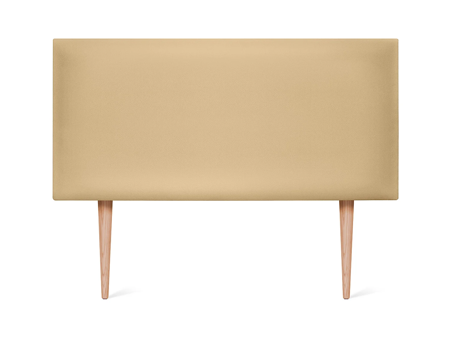 DHOME Cabeceira de  Couro sintético Liso 95x105cm com Pernas Camas 90 - Baunilha