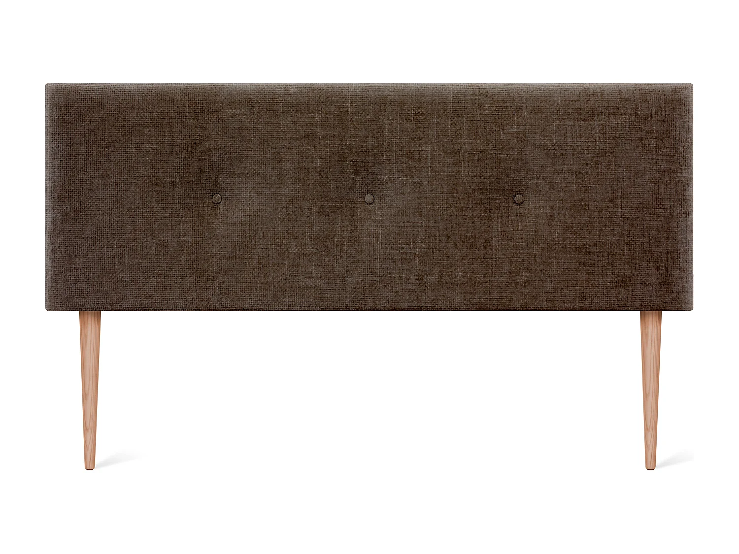 DHOME Tête de lit en laine naturelle avec Boutons 150x105cm avec pieds Lits 150 - Marron