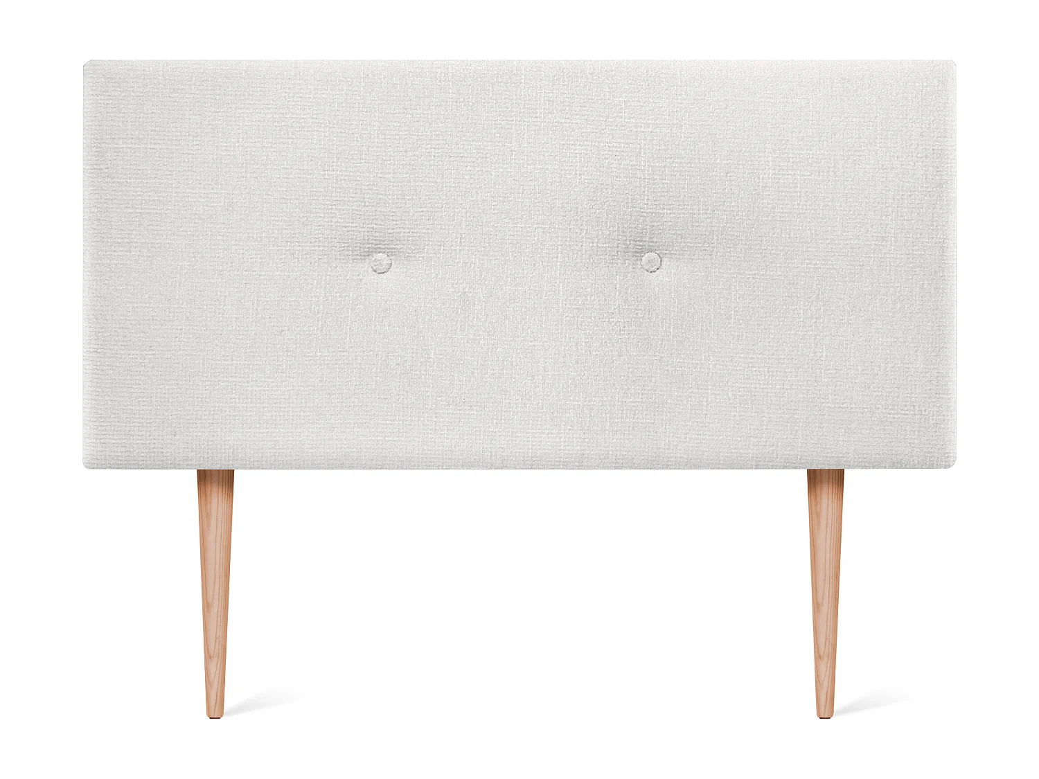 DHOME Tête de lit en laine naturelle avec Boutons 110x105cm avec pieds Lits 105 - Blanc