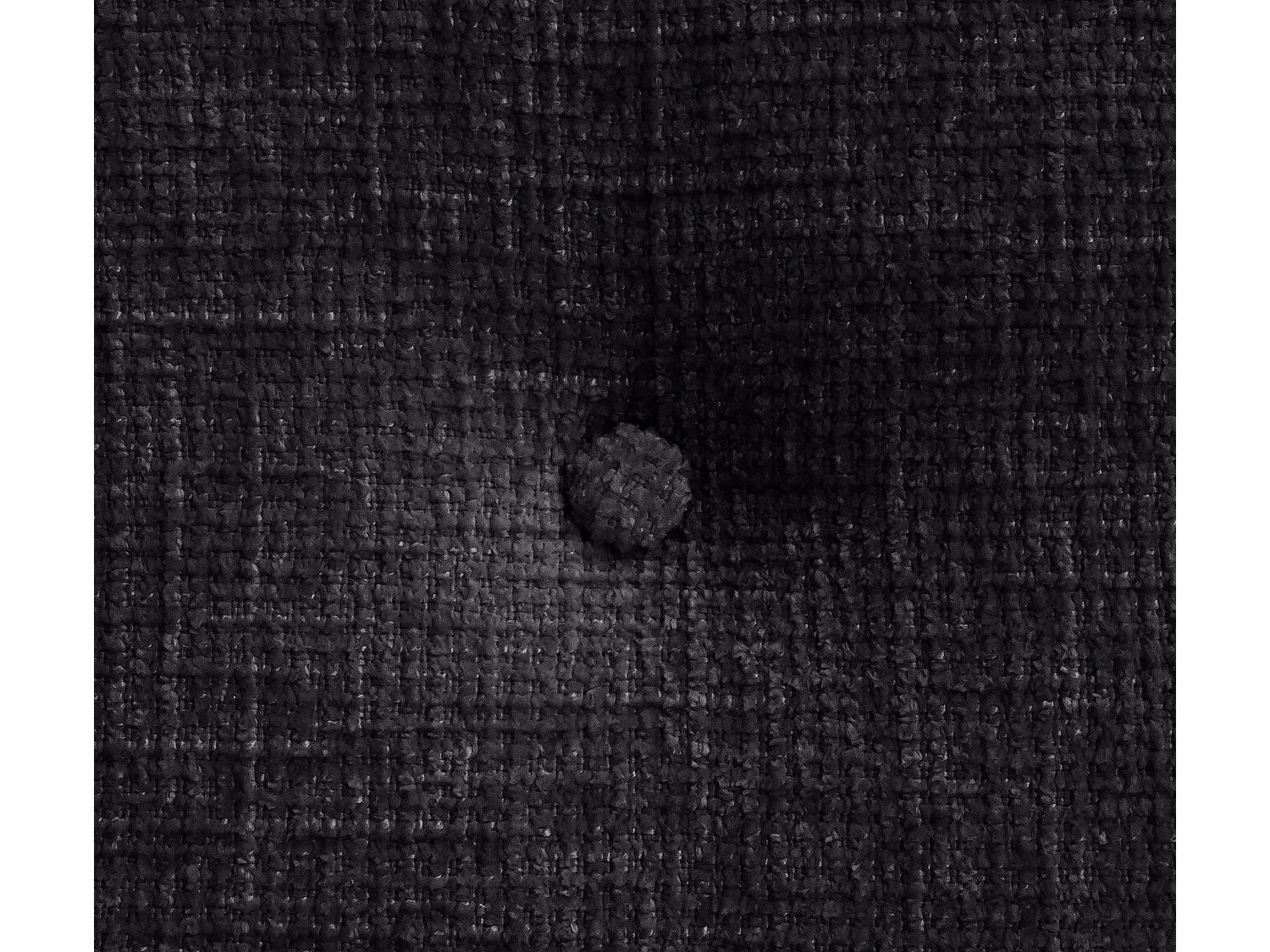 DHOME Tête de lit en laine naturelle avec Boutons 95x105cm avec pieds Lits 90 - Noir