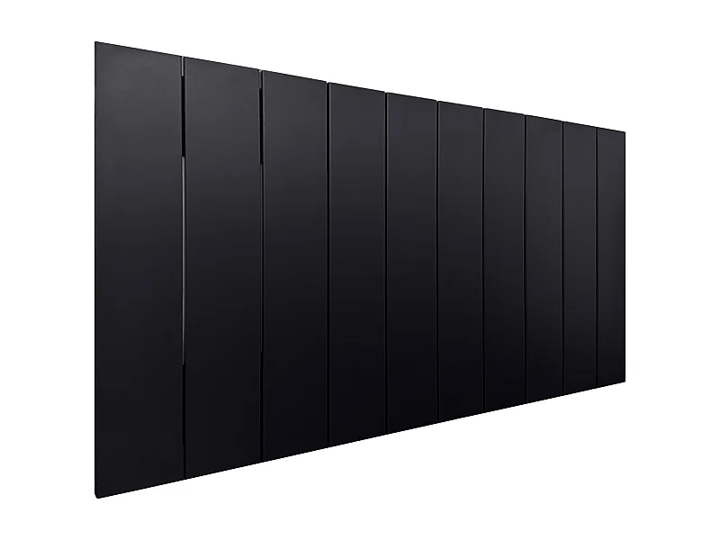 DHOME Gerecycled DM houten hoofdeinde verticale palletstijl 90x46cm bedden 80/90 - Effen Zwart