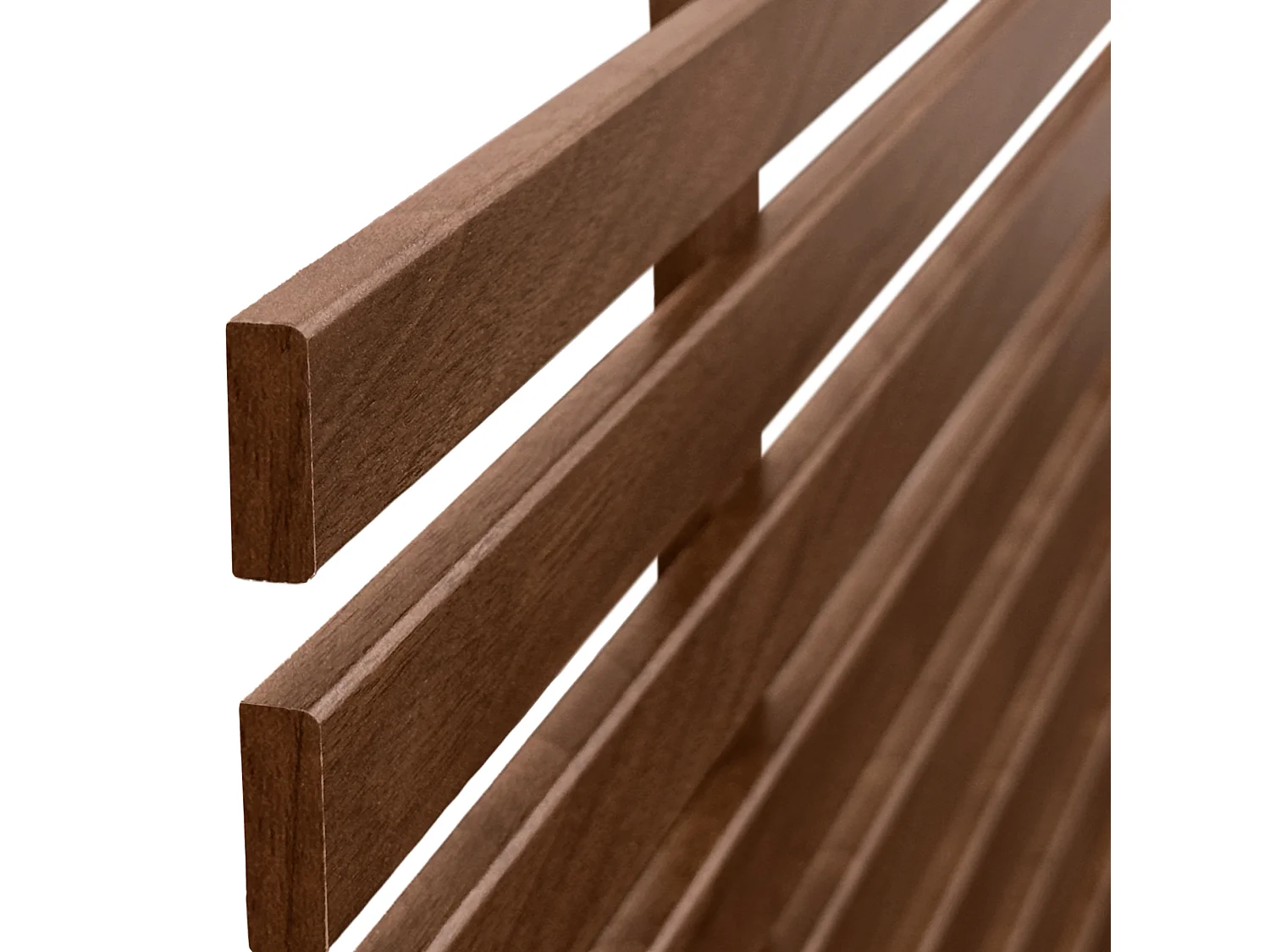 DHOME Cabecero de Madera reciclada DM Estilo Japones 95x46cm Camas 90 - Nogal Madera