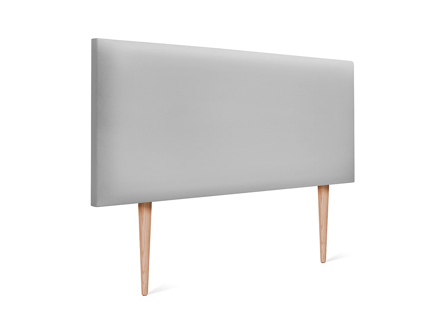 DHOME Tête de lit simili cuir lisse 95x105cm avec pieds Lits 90 - Gris clair