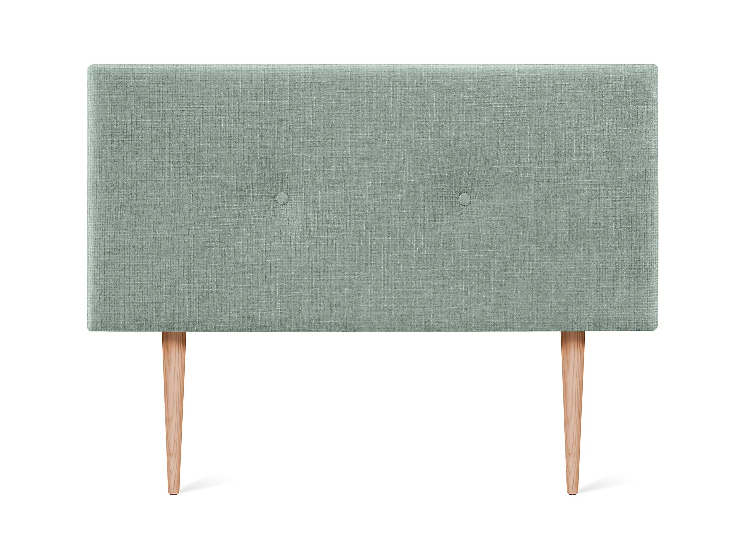 DHOME Tête de lit en laine naturelle avec Boutons 110x105cm avec pieds Lits 105 - Vert