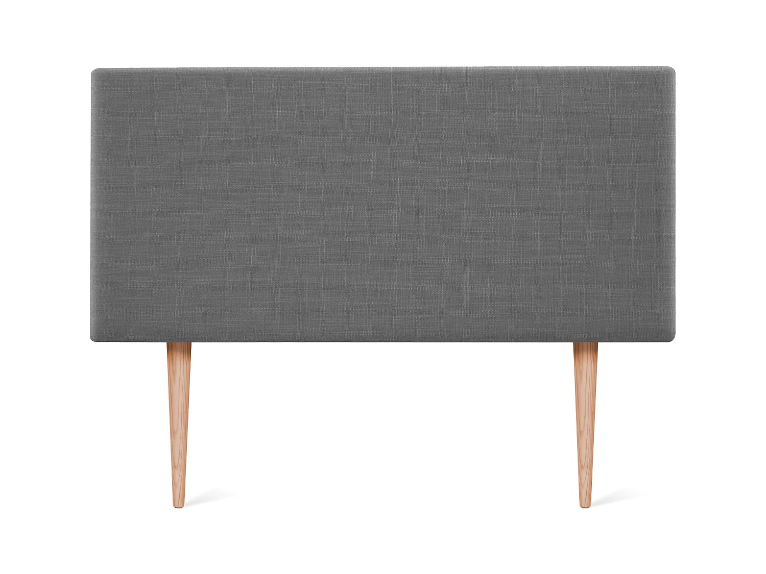 DHOME Tête de lit en lin naturel lisse 80x105cm avec pieds Lits 70/80/90 - Gris foncé