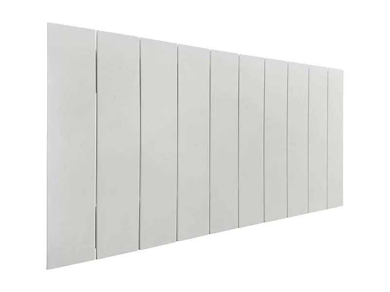 DHOME Tête de lit en bois recyclé MDF Vertical Pallet Style 110x46 Lits 105 - Uni Blanc