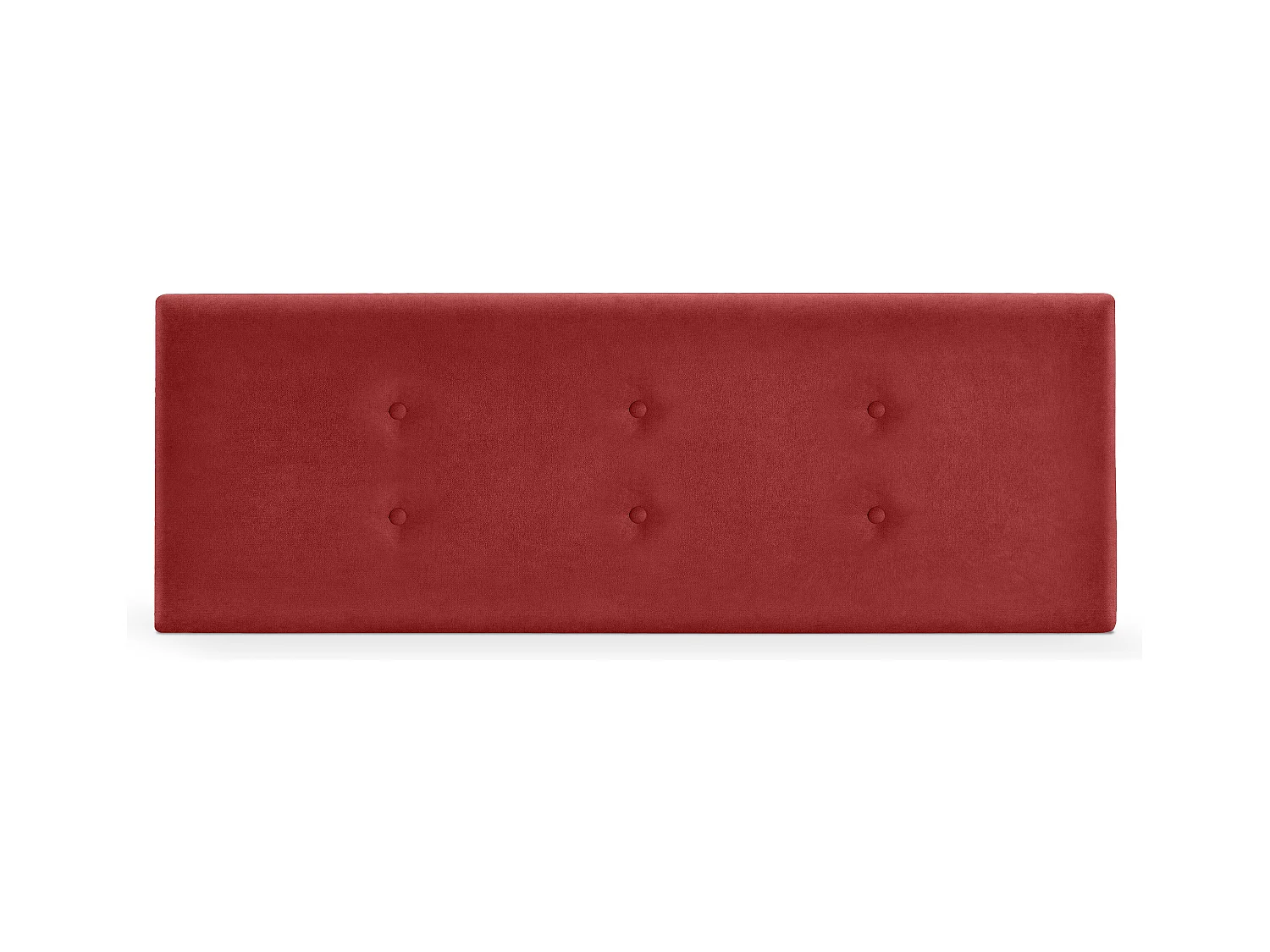 DHOME Tête de lit en tissu Aqualine avec 2 rangées de boutons 150x50cm Lits 150 - Rouge