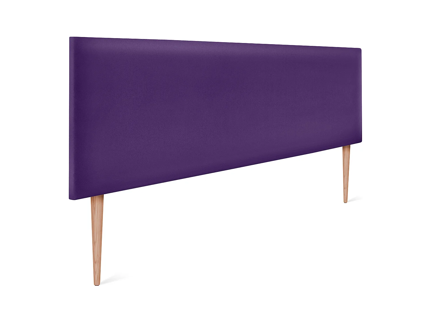 DHOME Tête de lit simili cuir lisse 160x105cm avec pieds Lits 150/160 - Lila
