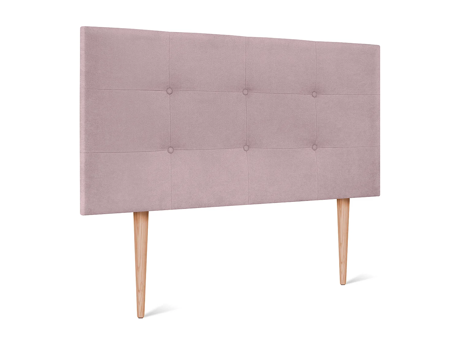 DHOME Gestoffeerd hoofdbord Aqualine met capitonnering 105x115cm met bedpoten Bedden 105 - Zalm