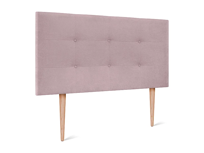 DHOME Tête de lit en tissu Aqualine Capitoné 105x115cm avec pieds Lits 105 - Saumon