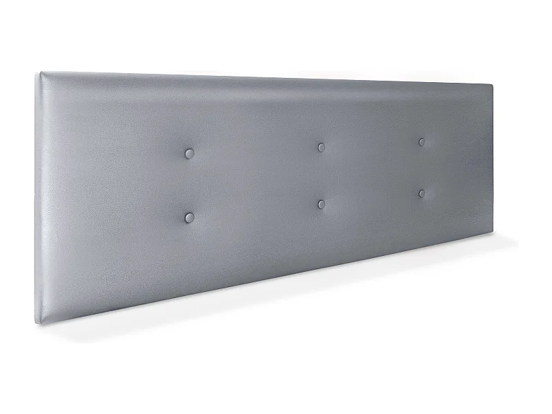 DHOME Tête de lit similicuir avec 2 rangées de boutons 150x50cm Lits 150 - Argent