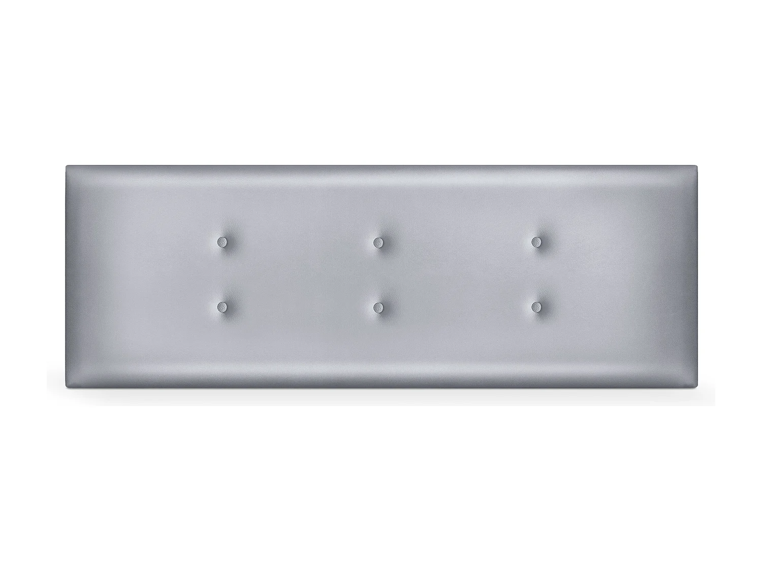 DHOME Tête de lit similicuir avec 2 rangées de boutons 150x50cm Lits 150 - Argent