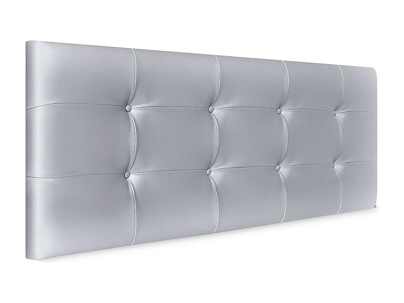 DHOME Tête de lit en Similicuir Capitonné 145x60cm Lits 135/140 - Argent